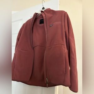 Figs scrubs mauve fleece jacket small